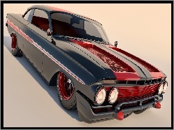 Grafika 3D, Chevrolet Impala Sport Coupe, Zabytkowy, 1961